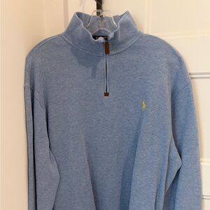 Ralph Lauren Men's Light Blue Zip-Up Sweater
